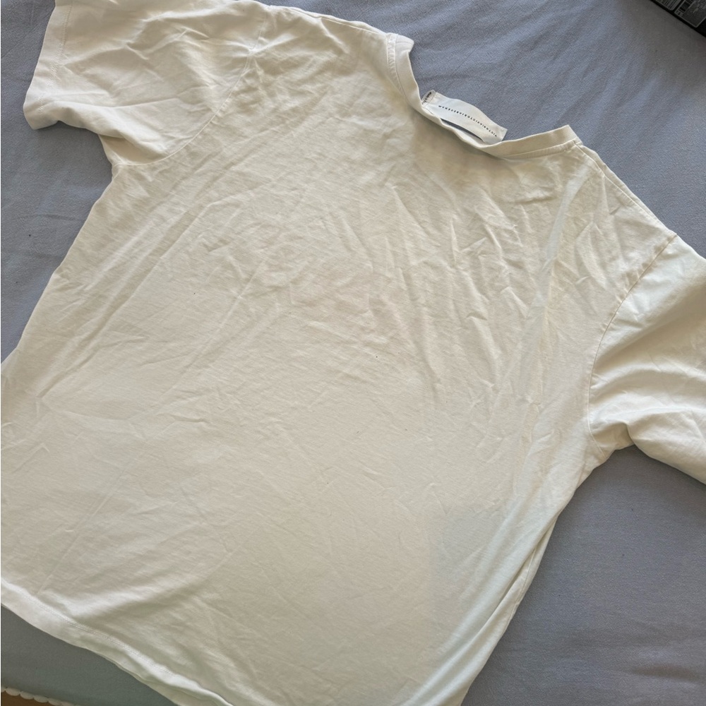 Victoria Beckham Cream Short-Sleeve Tee with SMILE logo - Picture 2 of 4